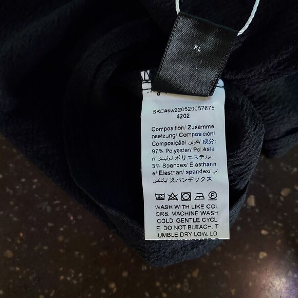 Emery Rose Romper Shorts Comfy Stretch Size Large Black Overall Jumpsuit NWT - Picture 9 of 12